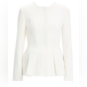 Theory peplum white linen blazer New with tag women size 0